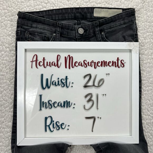 Diesel Skinzee Low Jeans Womens 26 (Actual 26x31) Distressed Stretch Grunge Punk - Picture 13 of 13